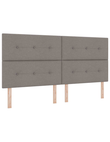 Letto ottomano con materasso Tortora 200 x 200 cm Tessuto