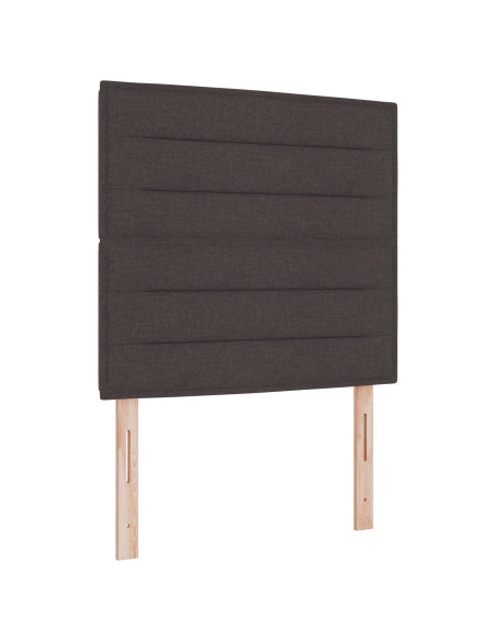 Letto ottomano con materasso Marrone Scuro 120 x 190 cm Tessuto