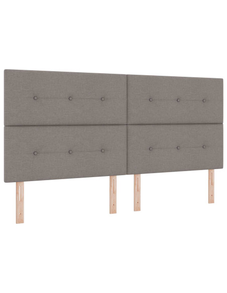 Letto box spring con materasso Tortora 200 x 200 cm Tessuto
