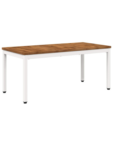 Tavolino da salotto Naturale e Bianco 50 x 100,5 x 45 cm
