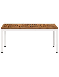 Tavolino da salotto Naturale e Bianco 50 x 100,5 x 45 cm 2
