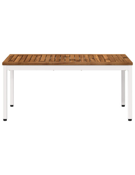 Tavolino da salotto Naturale e Bianco 50 x 100,5 x 45 cm