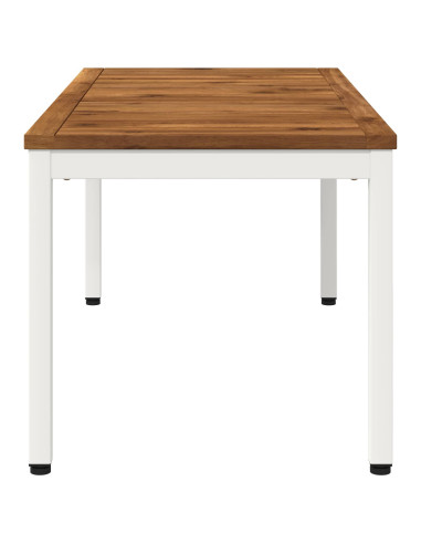 Tavolino da salotto Naturale e Bianco 50 x 100,5 x 45 cm