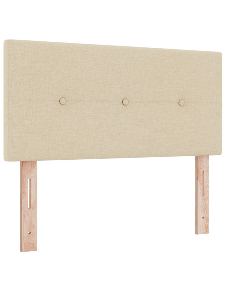 Letto con contenitore e materasso Crema 90 x 200 cm Velluto