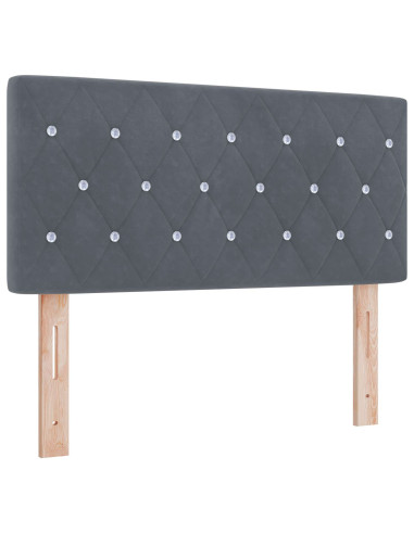 Letto Ottomano con Materasso e LED Grigio Scuro 120 x 190 cm