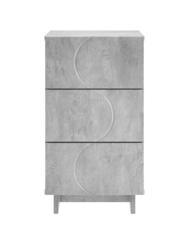 Armadio da Notte Grigio Cemento 33,5 x 34,5 x 60 cm