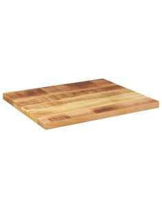 Piano per Tavolo 60x50x2,5cm Rettangolare Legno di Mango Grezzo