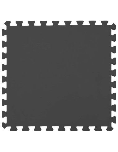 Tappetino per piscina 25 pz Ø 292 cm Rotondo Schiuma EVA Nero