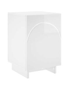 Armadio da Notte Bianco Lucido 33,5 x 34,5 x 50 cm 2