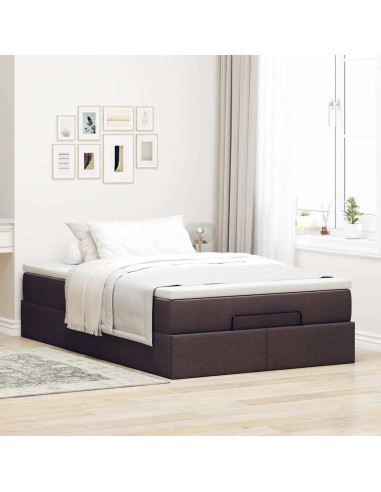 Struttura Letto Pouf con Materasso 120x200 cm in Tessuto