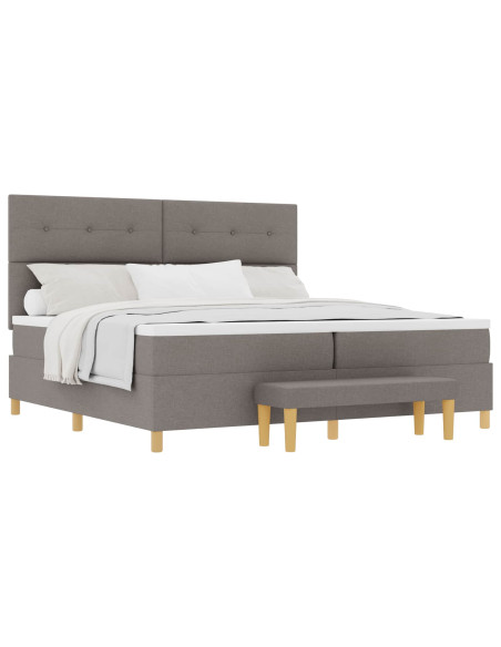 Letto a molle con testiera Talpa 200 x 200 cm Tessuto