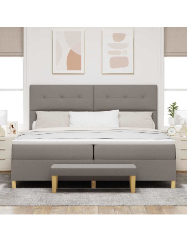 Letto a molle con testiera Talpa 200 x 200 cm Tessuto
