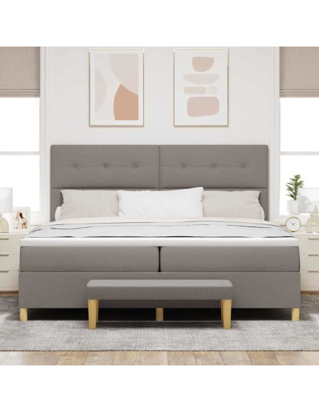 Letto a molle con testiera Talpa 200 x 200 cm Tessuto