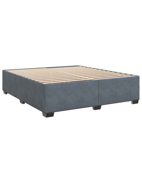 Letto box spring con materasso Grigio Scuro 180 x 200 cm