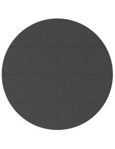 Tappetino per piscina 16 pz Ø 235 cm Rotondo Schiuma EVA Nero 2