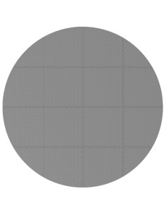 Tappetino per piscina 16 pz Ø 235 cm Rotondo Schiuma EVA Grigio 2