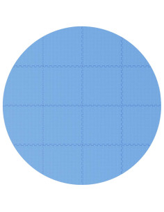 Tappetino per piscina 16 pz Ø 235 cm Rotondo Schiuma EVA Blu 2