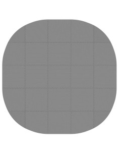Tappetino per piscina 25 pz Ø 292 cm Rotondo Schiuma EVA Grigio 2