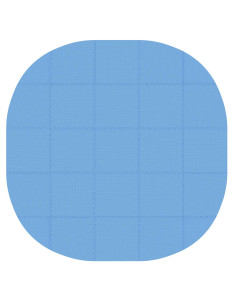 Tappetino per piscina 25 pz Ø 292 cm Rotondo Schiuma EVA Blu 2