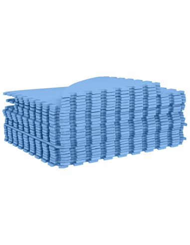 Tappetino per piscina 25 pz Ø 292 cm Rotondo Schiuma EVA Blu