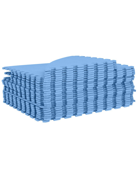 Tappetino per piscina 25 pz Ø 292 cm Rotondo Schiuma EVA Blu