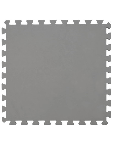 Tappetino per piscina 36 pz Ø 350 cm Rotondo Schiuma EVA Grigio