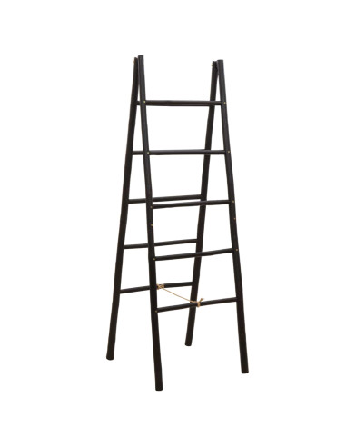 Scala per coperte a doppio lato Nero 50 x 50 x 159 cm Bambù