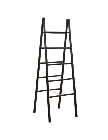 Scala per coperte a doppio lato Nero 50 x 50 x 159 cm Bambù