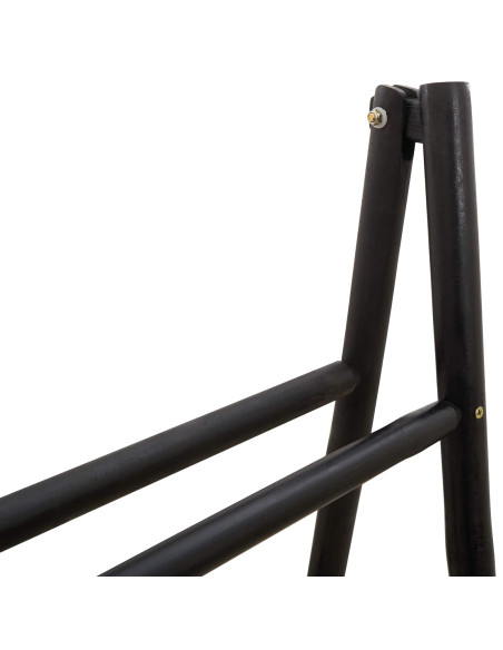 Scala per coperte a doppio lato Nero 50 x 50 x 159 cm Bambù