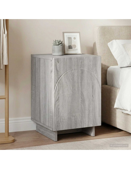 Armadio da Notte Sonoma grigio 33,5 x 34,5 x 50 cm