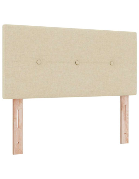 Letto a molle con testiera Crema 80 x 200 cm Tessuto