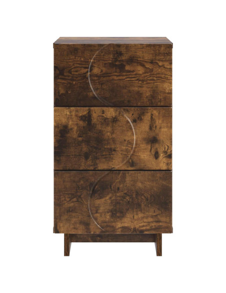 Armadio da Notte Rovere Fumo 33,5 x 34,5 x 60 cm