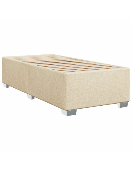 Letto box spring con materasso Crema 90 x 190 cm Tessuto