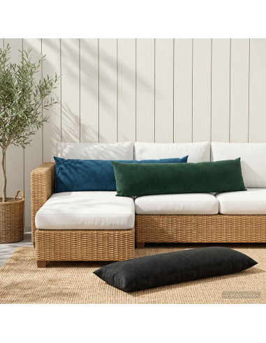 Cuscino con cuscino HEERLEN Blu 40 x 145 cm Velluto