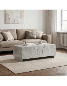 Tavolino da salotto Grigio Cemento 102 x 50,5 x 35 cm