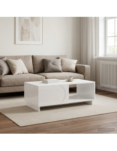 Tavolino da salotto Bianco Lucido 95 x 50,5 x 35 cm