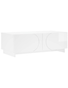 Tavolino da salotto Bianco Lucido 102 x 50,5 x 35 cm 2