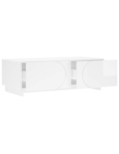 Tavolino da salotto Bianco Lucido 102 x 50,5 x 35 cm