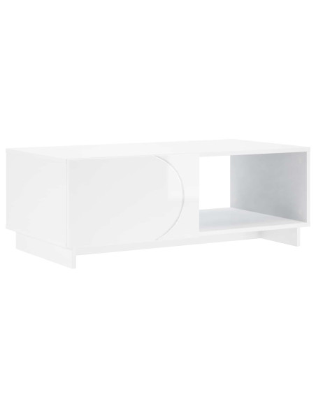 Tavolino da salotto Bianco Lucido 95 x 50,5 x 35 cm