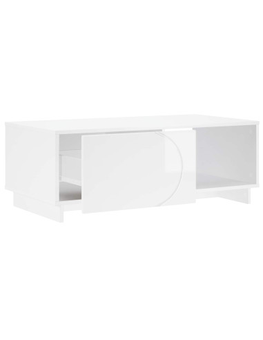 Tavolino da salotto Bianco Lucido 95 x 50,5 x 35 cm