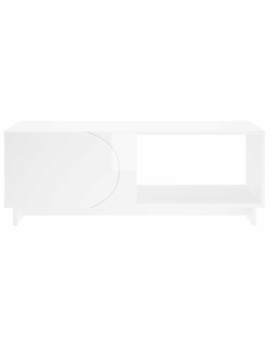 Tavolino da salotto Bianco Lucido 95 x 50,5 x 35 cm