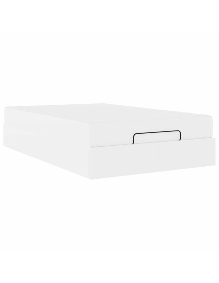 Struttura letto con materasso Altro 2 pcs Bianco PVC