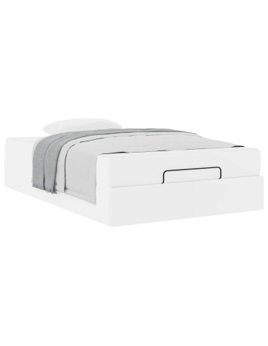 Struttura letto con materasso Altro 2 pcs Bianco PVC