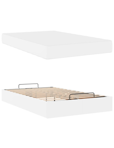 Struttura letto con materasso Altro 2 pcs Bianco PVC