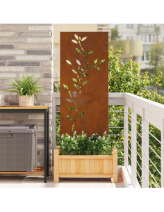 Schermo per privacy in giardino Floreale Ruggine 50 x 140 cm