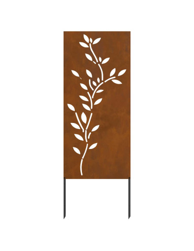Schermo per privacy in giardino Floreale Ruggine 50 x 140 cm