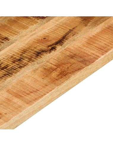 Piano per Tavolo 70x60x2,5cm Rettangolare Legno di Mango Grezzo