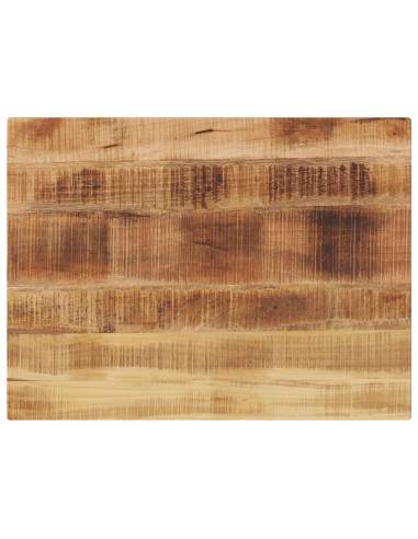 Piano per Tavolo 90x60x1,5cm Rettangolare Legno di Mango Grezzo