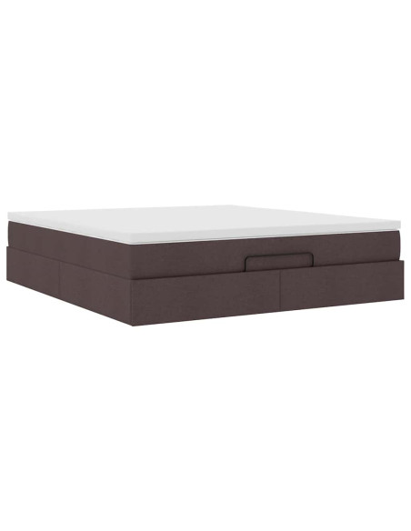 Struttura Letto Pouf con Materasso 160x200 cm in Tessuto