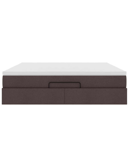 Struttura Letto Pouf con Materasso 160x200 cm in Tessuto